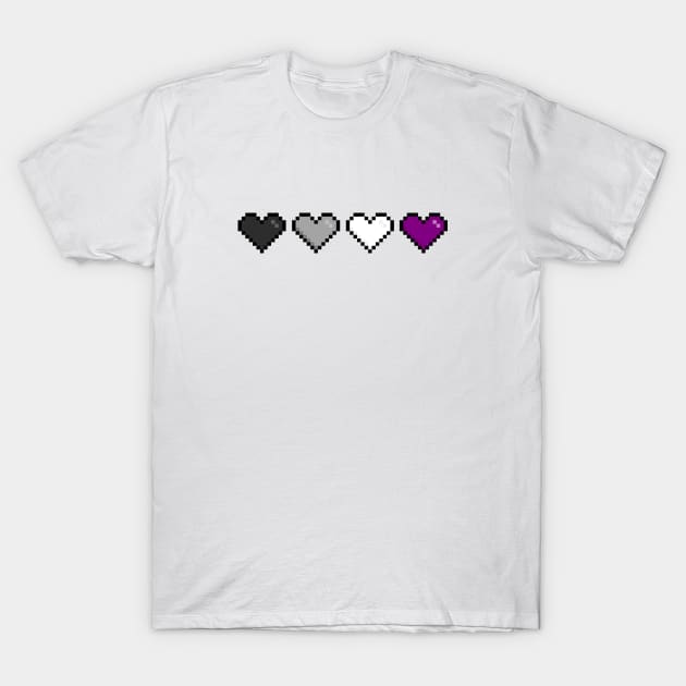 Asexual Hearts T-Shirt by Pridish